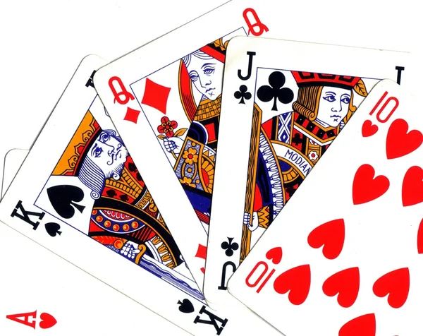 Range of playing cards (scale) — Stock Photo, Image