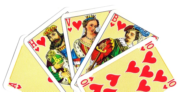 Detail, range of playing cards — Stock Photo, Image