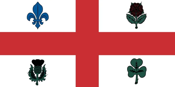 Флаг Монреаля Стоковое Фото