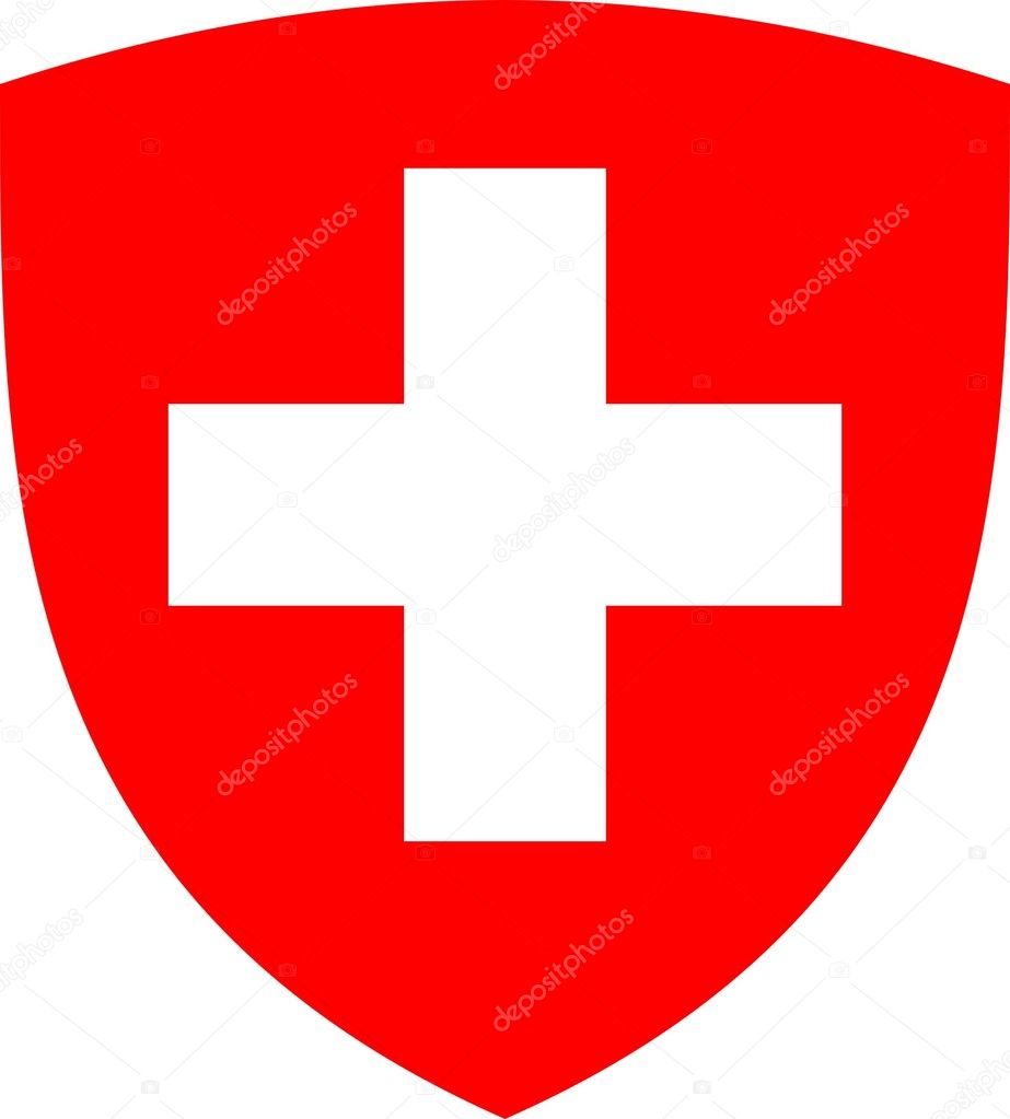 Swiss cross and shield