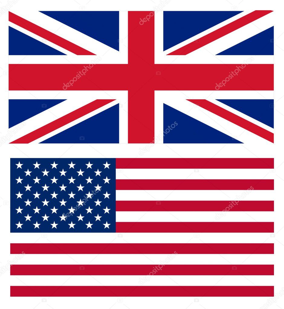 Union jack and American flag