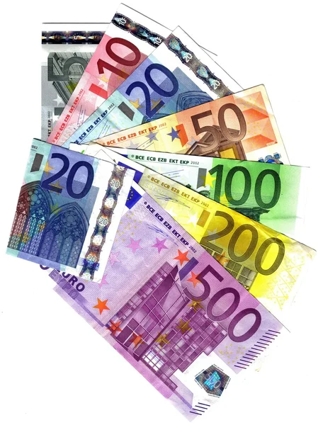 Všechny eurobankovky — Stock fotografie