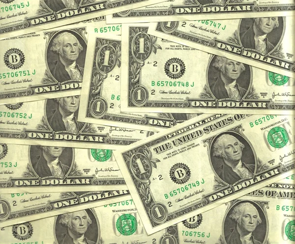 Een dollar biljetten achtergrondgeluid — Stockfoto