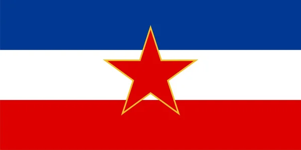 Jugoslávská vlajka — Stock fotografie