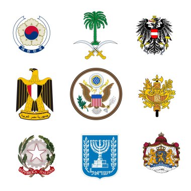 Military coats of arms clipart