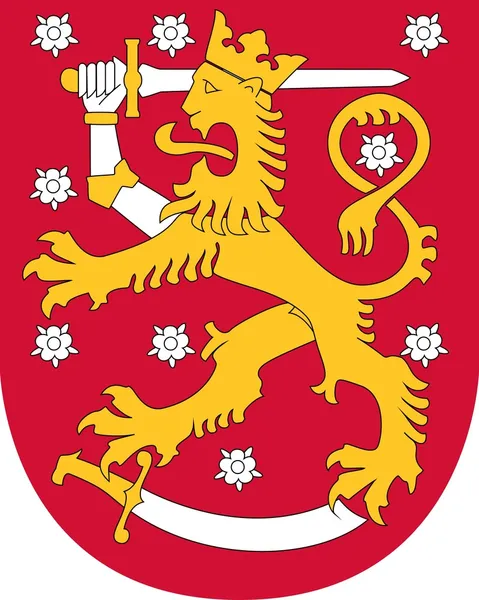 Escudo de armas de Finlandia — Foto de Stock