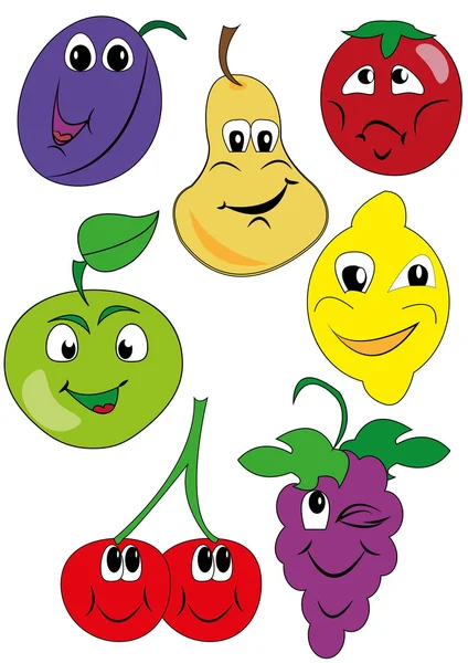 Смешные фрукты — стоковый вектор