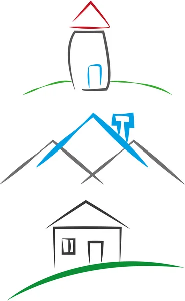 Emblem der Häuser — Stockvektor