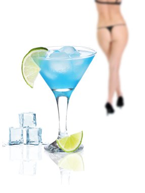 Sexy female and American drink