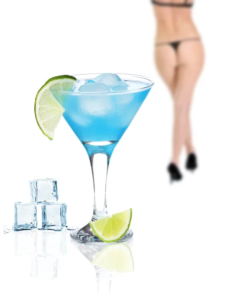 Sexy female and American drink — Stock fotografie