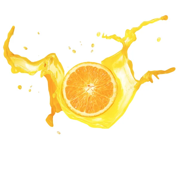 Orange Splash Isolated — Stock Photo, Image