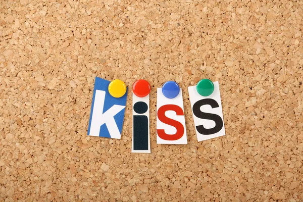 Zasadą kiss — Zdjęcie stockowe