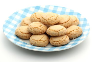 Amaretti Biscuits on a plate clipart