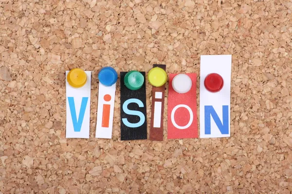 Vision bokstäver — Stockfoto