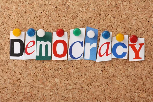 Democracy in Letters — Stock Photo, Image