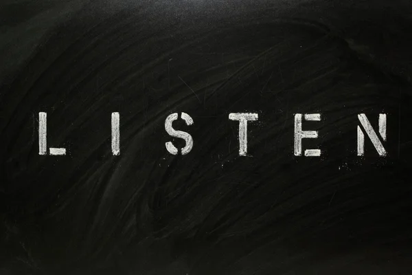 stock image Listen Stencil Letters