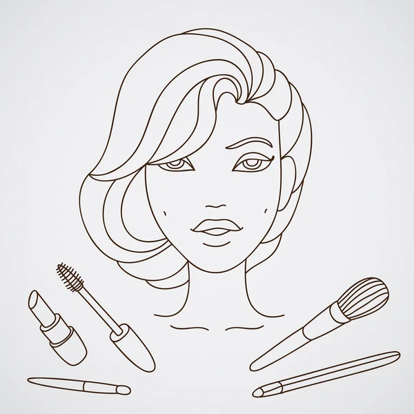 Makeup — Stock Vector