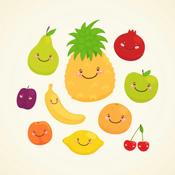 Fruits mignons — Image vectorielle
