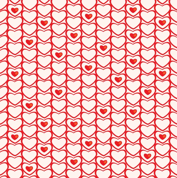 Beautiful Red Seamless Pattern With Heart Shapes Stock