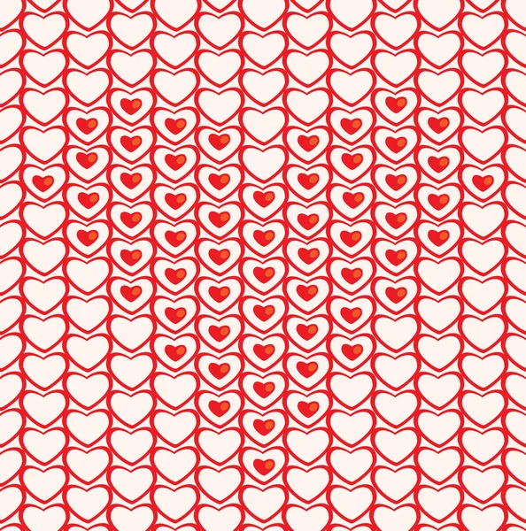 Eenvoudig naadloze patroon met hart — Stockvector