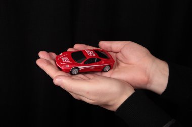 Cars in the hands of clipart