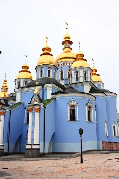 stock image Beautiful blue church domes of gold