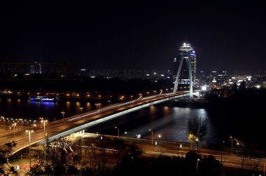 Bridge at night clipart