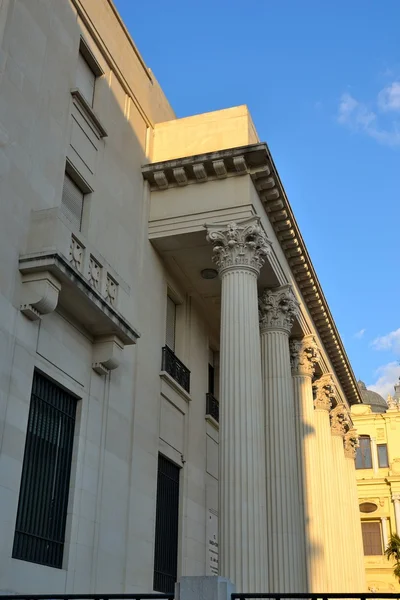 stock image Malaga bank with columns