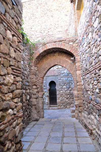 Interior Castle Alcazaba of Malaga