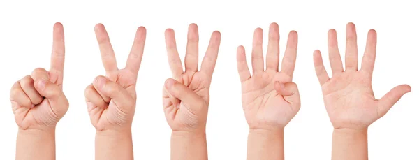 Αριθμοί δάχτυλων παιδί — Φωτογραφία Αρχείου