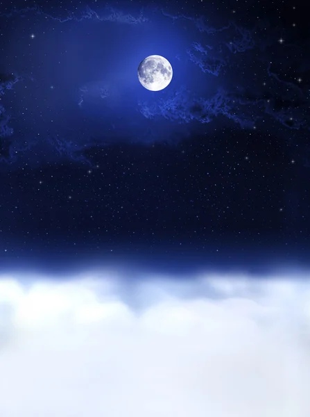 Lua luz e sonhos noturnos ... Imagem De Stock