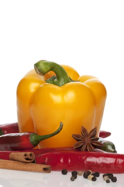 Papriky a chilli — Stock fotografie