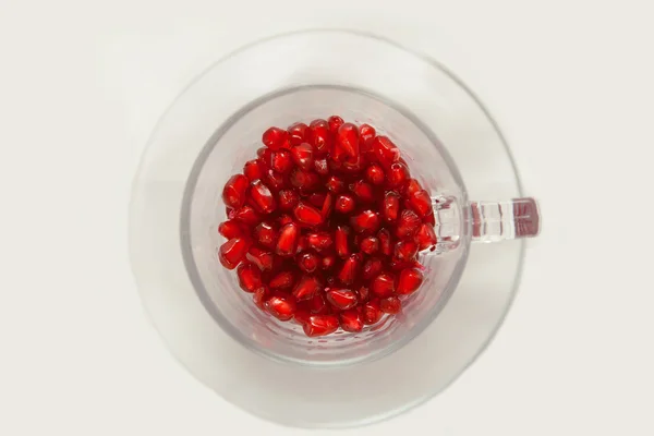 stock image Juicy pomegranate seeds in a cup