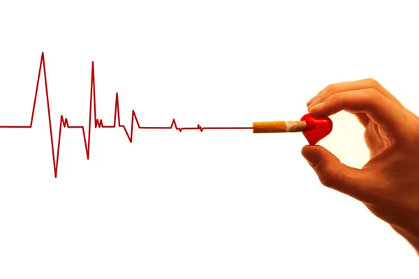 Cardiac arrest due to cigarette Royalty Free Stock Photos