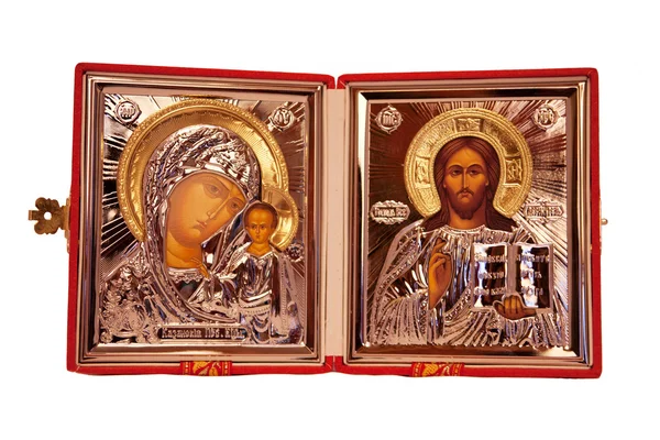 stock image Christian metallic Orthodox icon