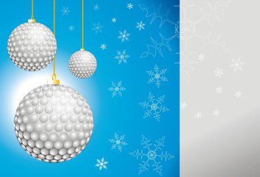 Christmas balls like golf balls clipart