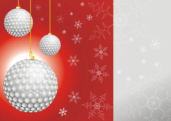 Christmas balls like golf balls — Stock Photo, Image