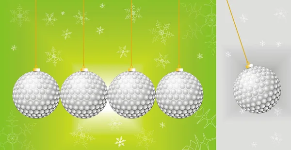 Bolas de Navidad como pelotas de golf —  Fotos de Stock