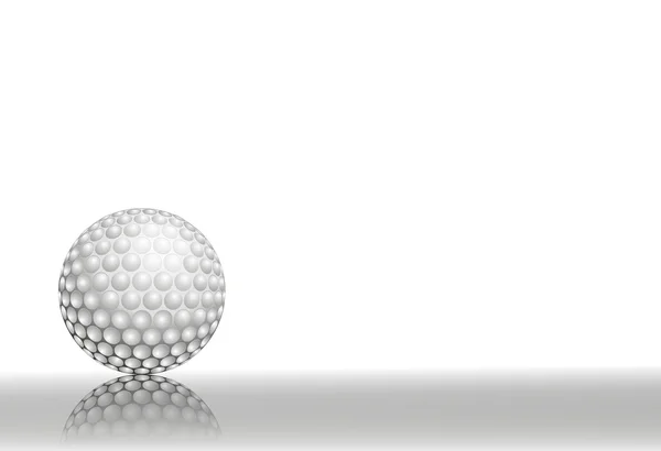 Bola de golfe isolada em branco — Fotografia de Stock