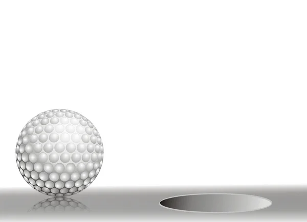 Μπάλα γκολφ απομονωμένη σε λευκό — Φωτογραφία Αρχείου