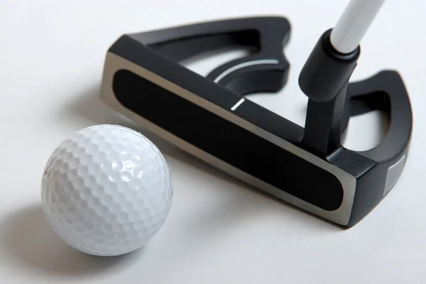Golf sopasıyla golf topu — Stok fotoğraf