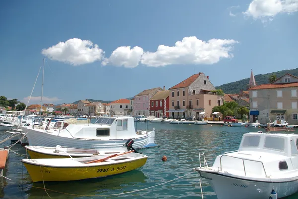 Harbour of Stary Grad, Hvar with boats — Stock Photo, Image