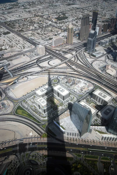 Widok z lotu ptaka na Dubaj — Zdjęcie stockowe