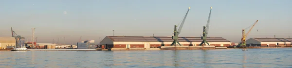 Panoráma Antwerpen kikötőjében — Stock Fotó