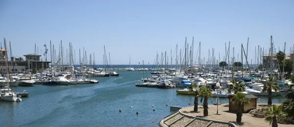 stock image Panorama yacht port