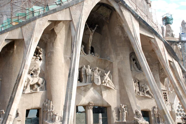 Η Sagrada Familia καθεδρικός ναός του Gaudi στη Βαρκελώνη — Φωτογραφία Αρχείου