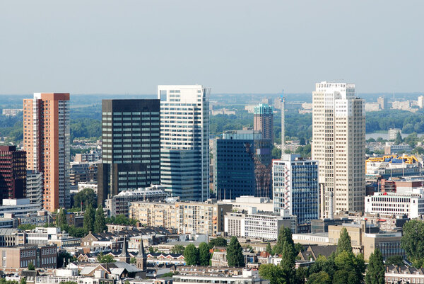 Modern buildings in the city of Rotterdam