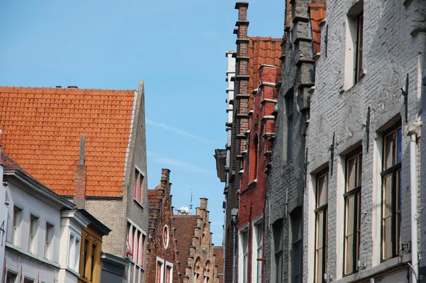 Fachadas en Brujas (Bélgica ) — Foto de Stock
