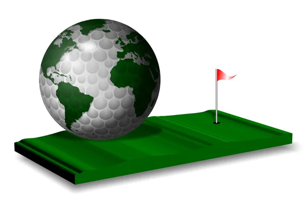 Świat gry w golfa — Zdjęcie stockowe