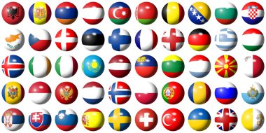 Flags of Europe clipart